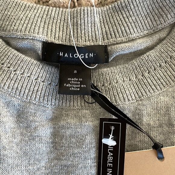 NWT Halogen crew neck sweater. Gray. Size Small - Picture 3 of 7